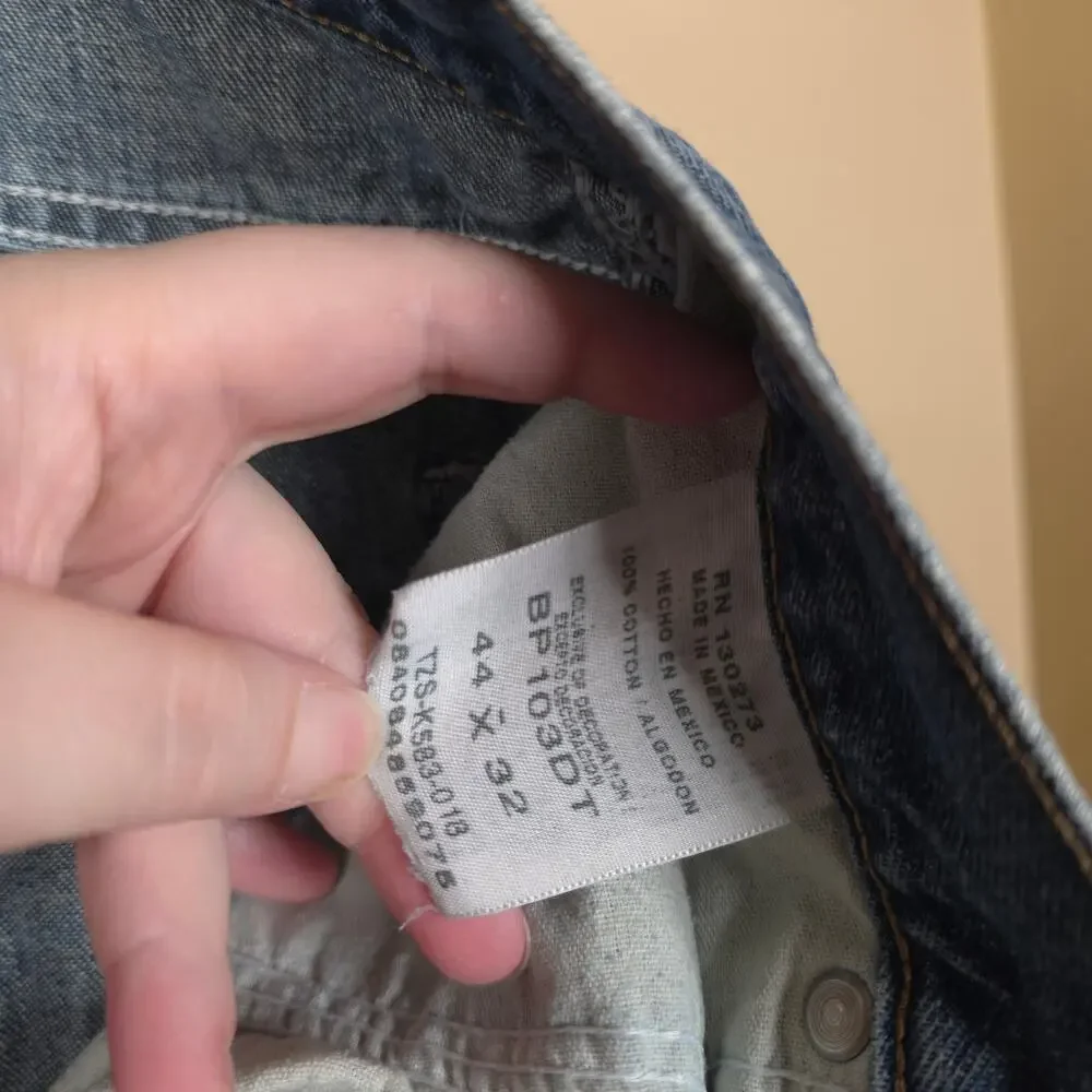 Bailey's PT Relaxed Fit Carpenter Medium Wash Denim Jeans Size 44x32